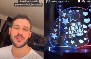 Rodrigo Mussi escolhe Parintins para fazer 1ª aparição após acidente de carro: ‘Que honra’