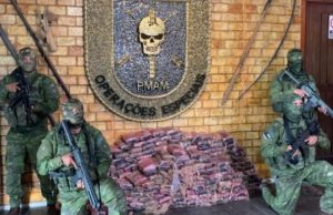 Policiais encontram 350 kg de drogas enterrada em área de mata em Novo Airão