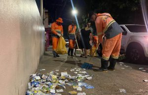 CANDIDATOS PORQUINHOS – Força-tarefa faz limpeza das ruas de Manaus após eleições