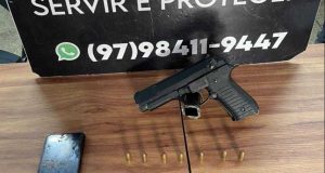 Em Tabatinga, homem é preso por tentativa de homicídioSuspeito do crime efetuou disparo de arma de fogo contra a própria perna