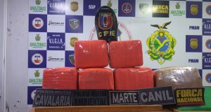 Policiais Militares da Base Arpão apreenderam 26kg de skunk em embarcaçãoSuspeito confessou que iria receber R$ 5 mil para levar a droga até a capital.