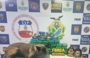 Base Arpão: Agentes apreendem 67 quilos de entorpecentes durante abordagem à embarcaçãoDroga foi farejada pelo cão policial da CIPCães.