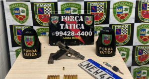 Na zona norte, Força Tática prende homem por porte ilegal de arma de fogoO suspeito tem passagem pela polícia por roubo. Na zona norte, polícia prende homem por porte ilegal de arma de fogo