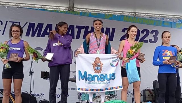 Atleta do ‘Manaus Olímpica’ é campeã da meia-maratona de 21 km em São Paulo