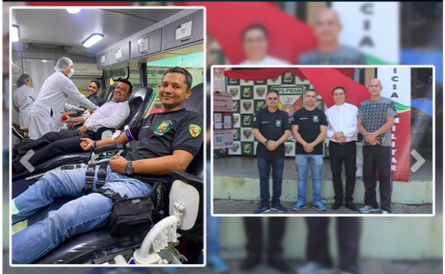 Polícia Militar realiza campanha de doação de sangue Polícia Militar realiza campanha de doação de sangue
