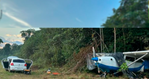Polícia encontra pista de pouso clandestina em área de propriedade privada, em Rio Preto da EvaUm homem foi detido durante a ação. Polícia encontra pista de pouso clandestina em área de propriedade privada, em Rio Preto da Eva