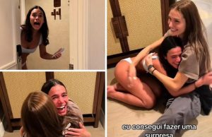 Sasha faz surpresa de aniversário para Bruna MarquezineNo Havaí, a filha de Xuxa surgiu na porta do quarto de hotel da atriz. Sasha faz surpresa de aniversário para Bruna Marquezine