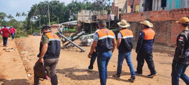 Após forte temporal, agentes da Defesa Civil Amazonas realizam visita técnica em Juruá