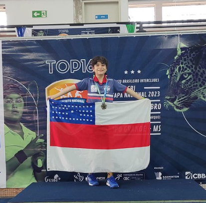 Atleta do ‘Manaus Olímpica’ conquista bronze na 3ª etapa do Circuito Nacional de Badminton no Mato Grosso do Sul