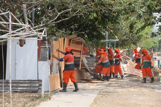 Órgãos estaduais e municipais realizam ação para evitar reocupação de área remanescente do Prosamin