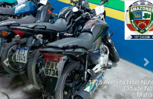 Motocicleta adulterada é apreendida e homem é preso por receptação em Manaus Motocicleta adulterada é apreendida e homem é preso por receptação em Manaus