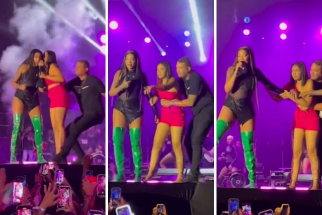 Uma mulher bêbada invade o palco e obrigando Ludmilla a interromper o show