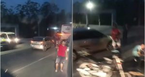 Motociclista fica ferido após colisão com micro-ônibus em Manaus Motociclista fica ferido após colisão com micro-ônibus em Manaus