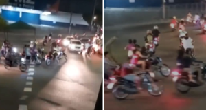 Acidente: jovem fica gravemente ferida em acidente durante rolezinho de moto em ManausA moça caiu da motocicleta e, sem usar capacete, sofreu um impacto na cabeça. Acidente: jovem fica gravemente ferida em acidente durante rolezinho de moto em Manaus