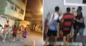Vídeo: homem é espancado por populares após ser flagrado furtando bar em Cachoeiro de ItapemirimO homem foi flagrado furtando e foi perseguido por moradores da região. Vídeo: homem é espancado por populares após ser flagrado furtando bar em Cachoeiro de Itapemirim