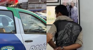 Homem em situação de rua é preso por ameaçar pedestres com faca no Centro de Manaus Homem em situação de rua é preso por ameaçar pedestres com faca no Centro de Manaus