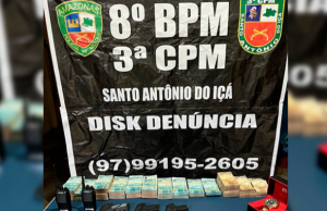 PMAM recaptura foragido da justiça com grande quantia em dinheiro e armas falsas em Santo Antônio do IçáAção conjunta com a Polícia Civil também apreendeu rádios comunicadores. PMAM recaptura foragido da justiça com grande quantia em dinheiro e armas falsas em Santo Antônio do Içá