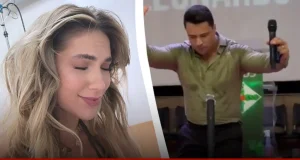 Pastor quebra púlpito de vidro ao criticar admiração dos jovens por Virgínia FonsecaO pastor fica surpreso com a situação. Pastor quebra púlpito de vidro ao criticar admiração dos jovens por Virgínia Fonseca
