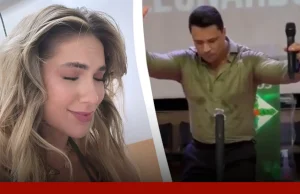 Pastor quebra púlpito de vidro ao criticar admiração dos jovens por Virgínia FonsecaO pastor fica surpreso com a situação. Pastor quebra púlpito de vidro ao criticar admiração dos jovens por Virgínia Fonseca