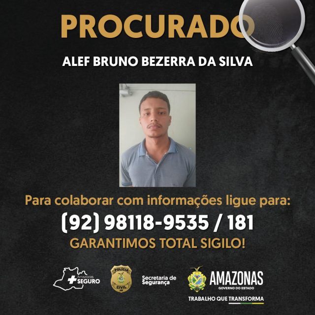 Solicitação de ajuda para capturar suspeito de roubo