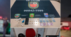 Em Manaus, Polícia Militar prende homem e apreende adolescente de 15 anos por tráfico de drogasDrogas foram apreendidas em bairros da zona oeste e leste de Manaus. Em Manaus, Polícia Militar prende homem e apreende adolescente de 15 anos por tráfico de drogas