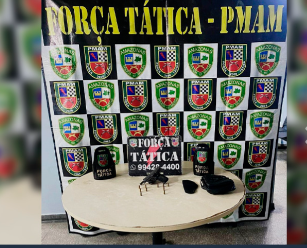 Polícia Militar apreende arma de fogo e munições na zona leste de Manaus Polícia Militar apreende arma de fogo e munições na zona leste de Manaus