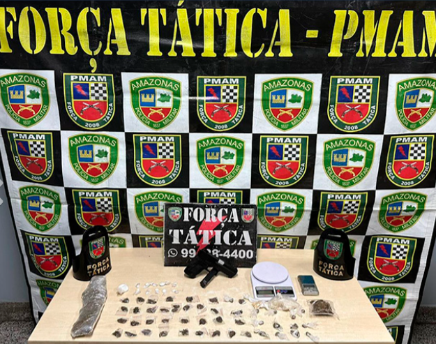 Polícia apreende simulacro e entorpecentes no Santo Agostinho