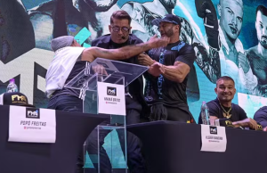 Popó e Bambam protagonizam confusão em coletiva de imprensa do FMS 4Luta foi marcada para fevereiro de 2024. Essa promete! Popó e Bambam protagonizam confusão em coletiva de imprensa do FMS 4