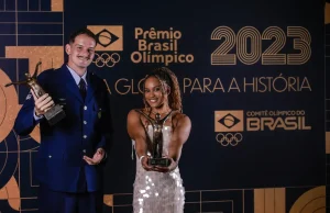Rebeca Andrade e Marcus D’Almeida são eleitos os melhores atletas de 2023 no Prêmio Brasil OlímpicoRebeca Andrade conquista o terceiro troféu Rei Pelé, enquanto Marcus D'Almeida é eleito pela primeira vez. Rebeca Andrade e Marcus D'Almeida são eleitos os melhores atletas de 2023 no Prêmio Brasil Olímpico