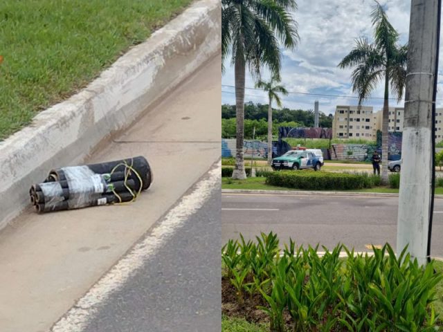 Vídeo: Artefato explosivo é encontrado em frente a condomínio em Manaus