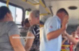 Vídeo: idosas brigam por causa de sombrinha em ônibus Vídeo: idosas brigam por causa de sombrinha em ônibus