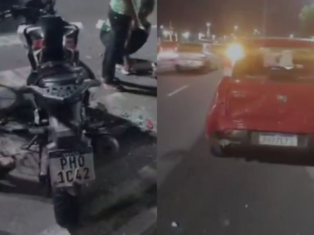 Vídeo motociclista fica em estado grave após acidente no Novo Aleixo Vídeo: motociclista fica em estado grave após acidente no Novo Aleixo