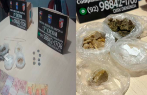 Trio é preso por tráfico de drogas em Manaus Trio é preso por tráfico de drogas em Manaus