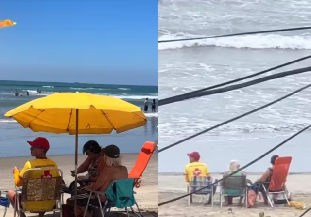 Vídeo: avós de salva-vidas viralizam por almoçarem todos os dias com ele na praia