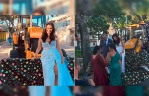 Vídeo: noiva chega de retroescavadeira ao casamento para homenagear pai e irmão Vídeo: noiva chega de retroescavadeira ao casamento para homenagear pai e irmão