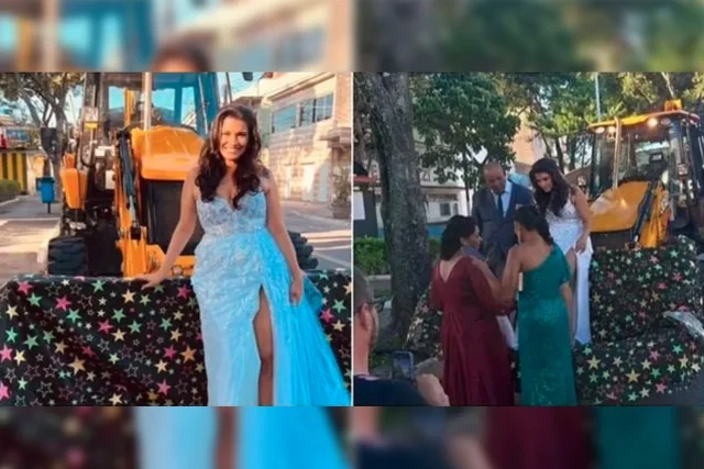 Vídeonoiva capixaba chega de retroescavadeira ao casamento para homenagear pai e irmão Vídeo: noiva chega de retroescavadeira ao casamento para homenagear pai e irmão