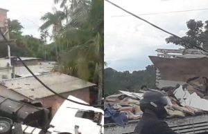 Acidente: carreta bate em caminhão e atinge casas em ManausDois motoristas ficaram feridos. Acidente: carreta bate em caminhão e atinge casas em Manaus