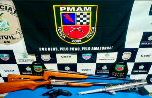 Operação protetor das fronteiras: armas e drogas apreendidas em Coari Operação protetor das fronteiras: armas e drogas apreendidas em Coari