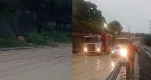 Queda da proteção de barranco interdita parte da Avenida das Torres em Manaus Queda da proteção de barranco interdita parte da Avenida das Torres em Manaus