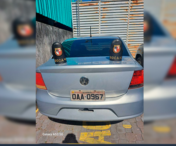 Carro com mandado de busca e apreensão é encontrado pela Rocam no Parque Dez