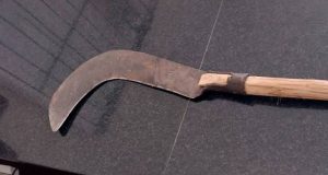 Homem invade escola com foice e causa pânico em Borba Homem invade escola com foice e causa pânico em Borba