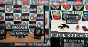 Polícia Militar prende homem, apreende arma e muniçõesCom o suspeito foram apreendidos um revólver calibre 32 e cinco munições do mesmo calibre. Polícia Militar prende homem, apreende arma e munições