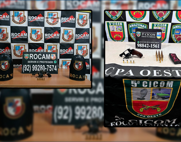 Polícia Militar prende homem, apreende arma e munições Polícia Militar prende homem, apreende arma e munições