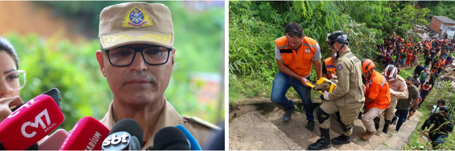 Governo do Amazonas mobiliza operação de resgate de vítimas de deslizamento de terra no bairro Redenção