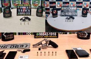 Em Manaus, Polícia Militar prende dois homens e apreende três armasOcorrências foram atendidas durante patrulhamento de rotina e denúncia. Em Manaus, Polícia Militar prende dois homens e apreende três armas
