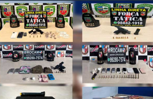 Em ações na capital, Polícia Militar apreende 22 armas de fogo, drogas e muniçõesEntre as armas apreendidas, 14 eram de fabricação artesanal. Em ações na capital, Polícia Militar do Amazonas apreende 22 armas de fogo, drogas e munições