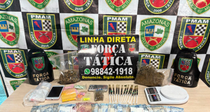 Polícia Militar prende homem em posse de 13 seringas com maconha e outras drogasTambém foram apreendidas porções de maconha; seis porções de bala, consideradas psicodélicas; e dinheiro. Polícia Militar prende homem em posse de 13 seringas com maconha e outras drogas