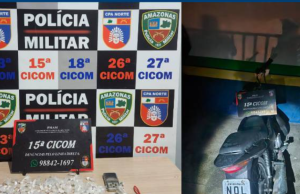 Polícia captura foragido e prende homem com porções de drogas, no bairro Nova CidadeDupla tentou se desfazer das drogas quando viram os PMs. Polícia captura foragido e prende homem com porções de drogas, no bairro Nova Cidade