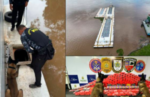 Base Arpão 3: PMAM prende seis pessoas transportando mais de 500 kg de drogas em balsasAlém da droga foram apreendidos, ainda, três balsas, uma canoa e aparelhos celulares. Base Arpão 3: PMAM prende seis pessoas transportando mais de 500 kg de drogas em balsas