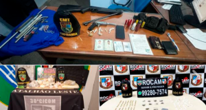 PMAM prende quatro homens e apreende dois adolescentes envolvidos com o tráfico de drogas, em ações em Manaus e ItapirangaMais de 70 porções de drogas foram apreendidas, além de armas e outros materiais. PMAM prende quatro homens e apreende dois adolescentes envolvidos com o tráfico de drogas, em ações em Manaus e Itapiranga